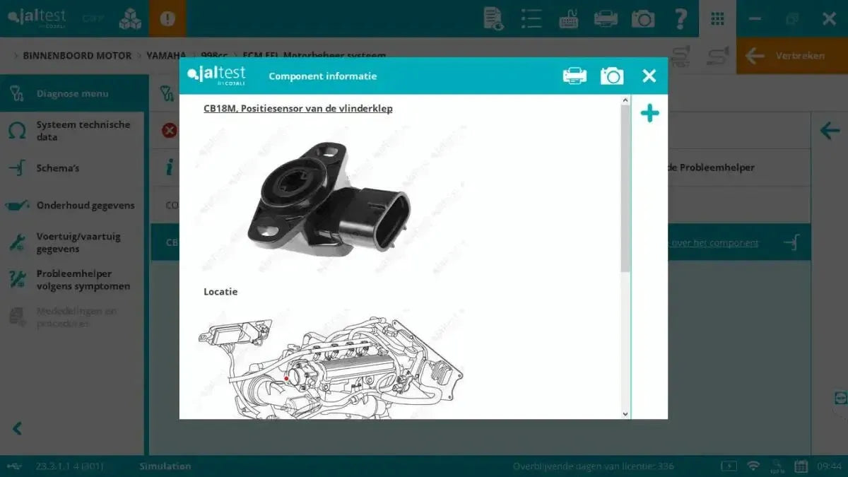 Jaltest Marine (Intraborda) Herramienta de diagnóstico