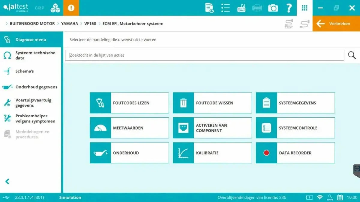 Jaltest Marine (Fuera de borda) Herramienta de diagnóstico