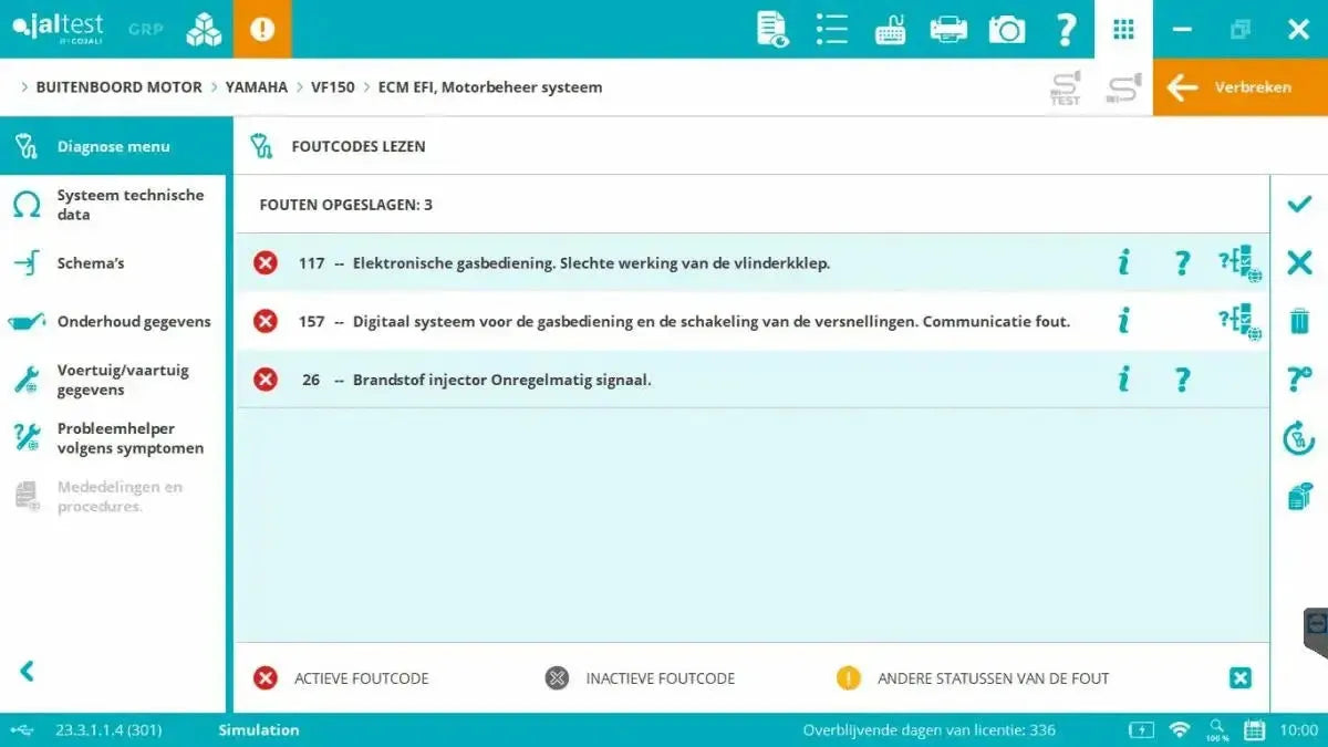 Jaltest Marine (Fuera de borda) Herramienta de diagnóstico