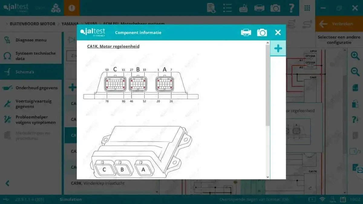 Jaltest Marine (Fuera de borda) Herramienta de diagnóstico