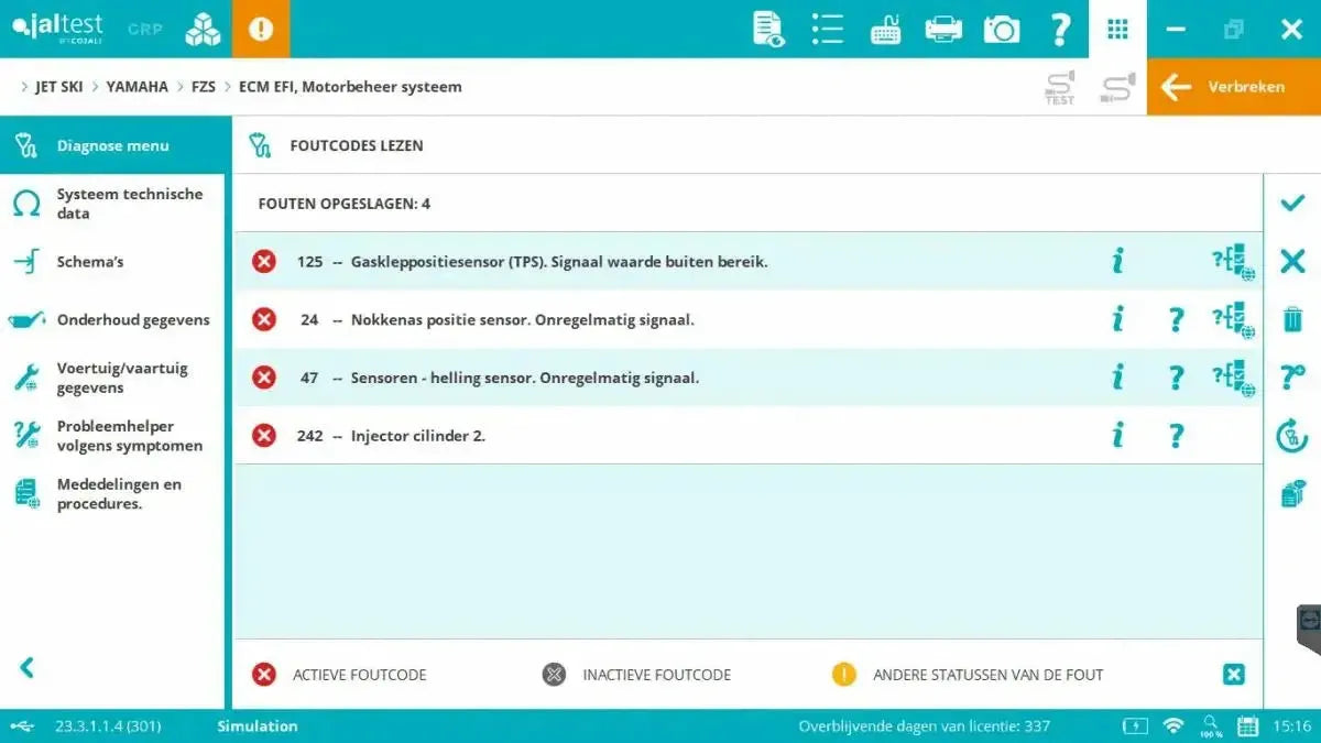 Jaltest Marine (Completo) Herramienta de diagnóstico
