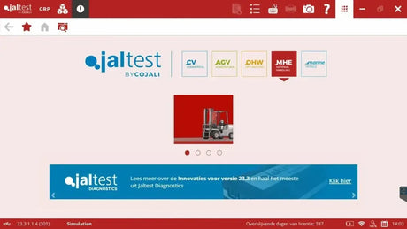 Jaltest MHE (Material Handling Equipment) Herramienta de diagnóstico