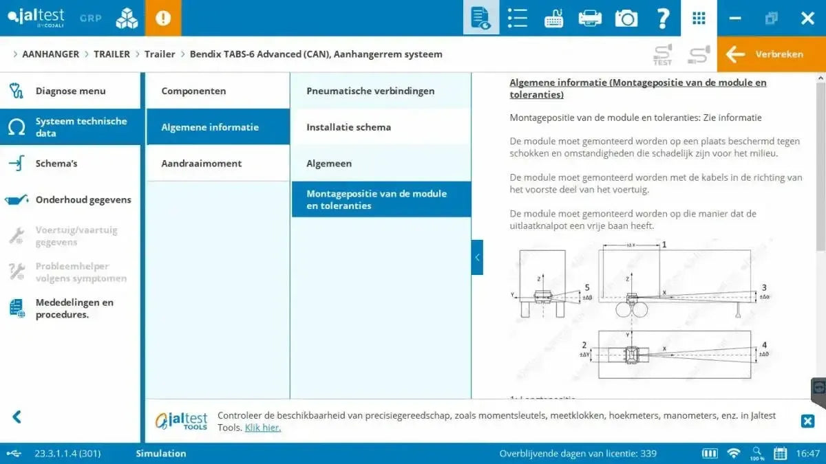 Jaltest Remolque Herramienta de diagnóstico
