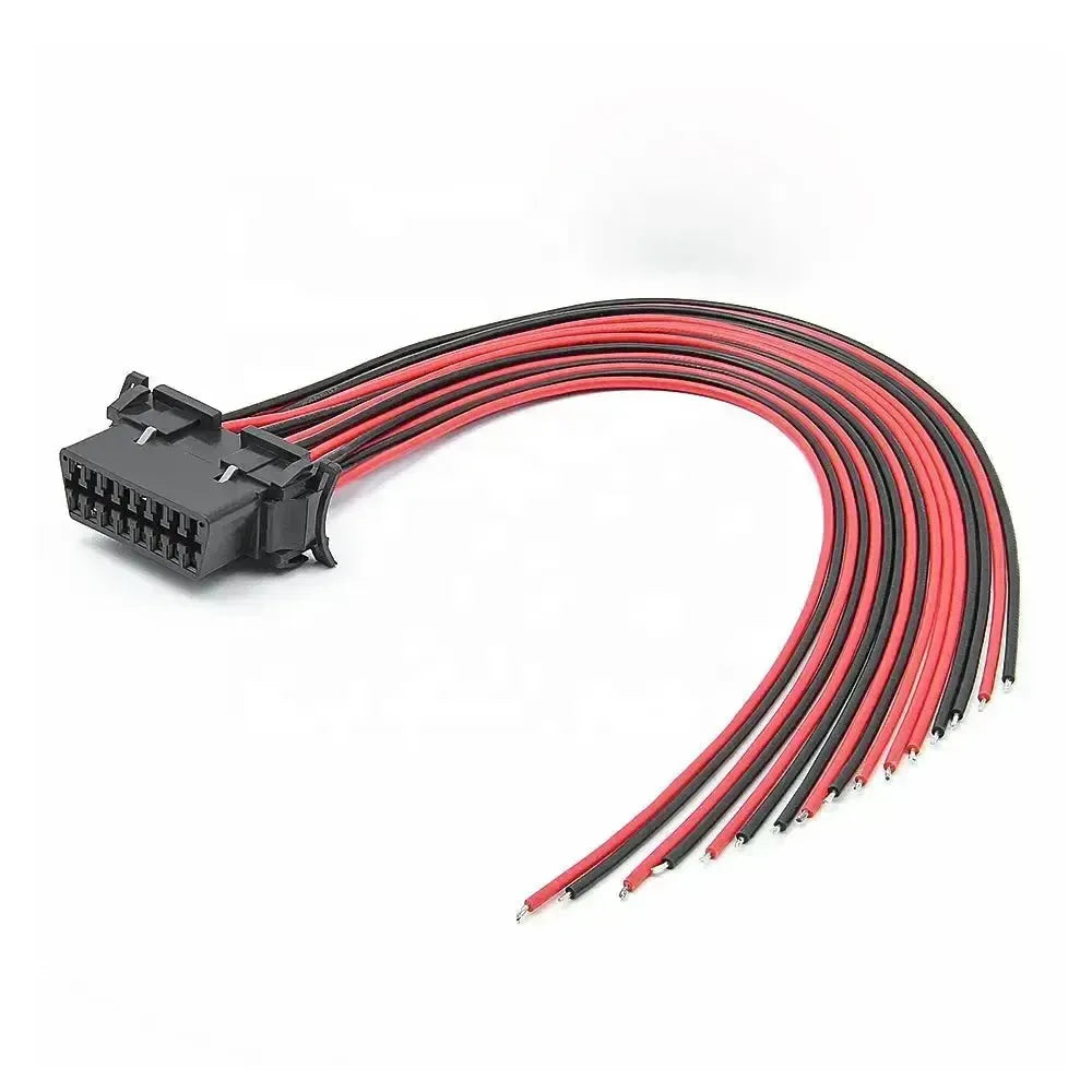 Kia/Hyundai 16 pines OBD2 Puerto (Hembra) con 16 Cables de Extremo Abierto – 30 cm