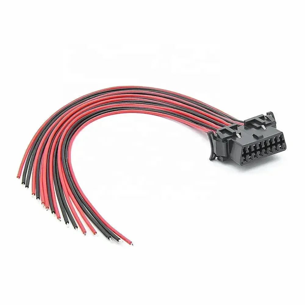 Kia/Hyundai 16 pines OBD2 Puerto (Hembra) con 16 Cables de Extremo Abierto – 30 cm
