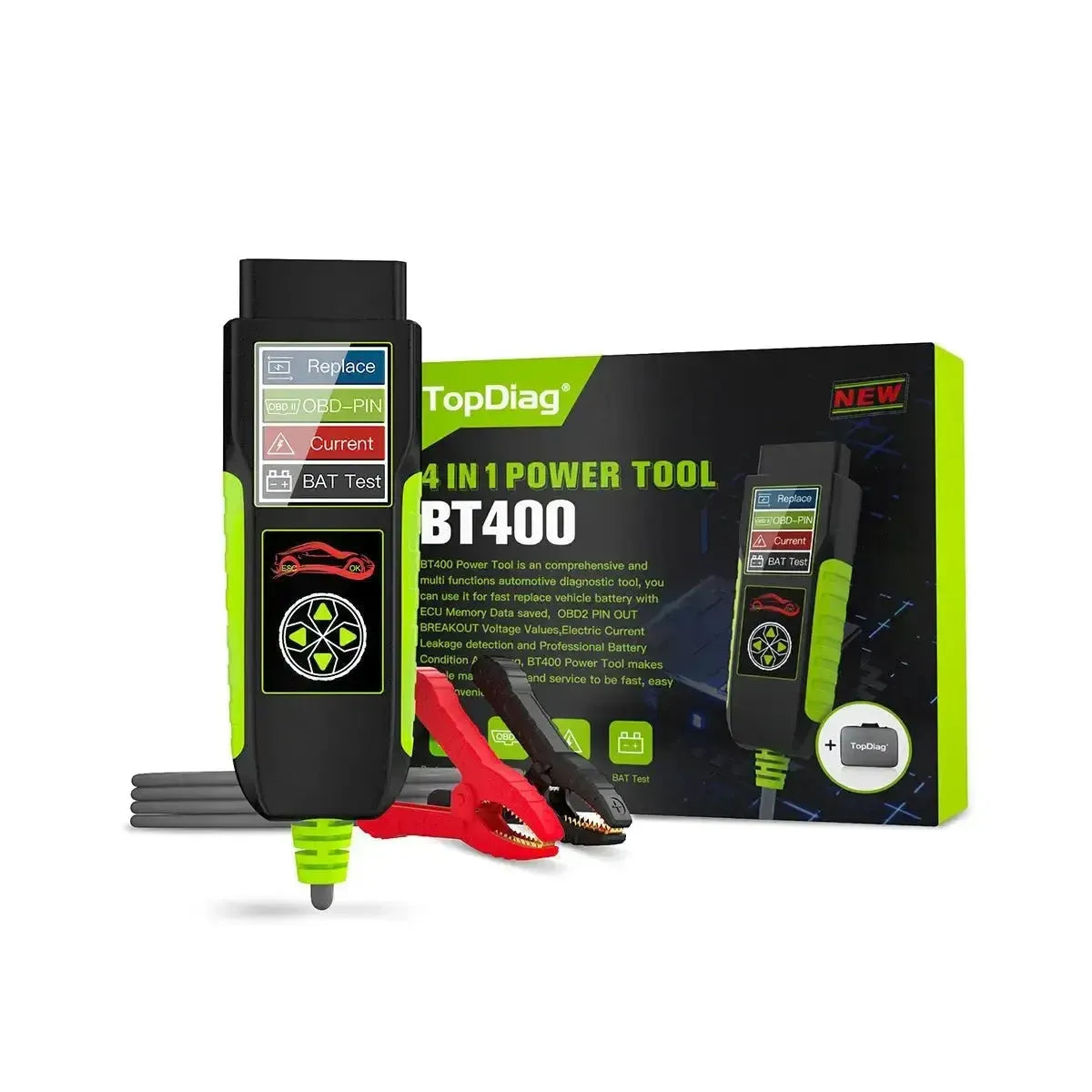 TopDiag BT400 Multifuncional | Probador de baterías