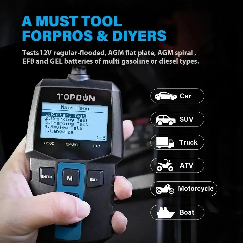 Topdon BT100 | Probador de baterías