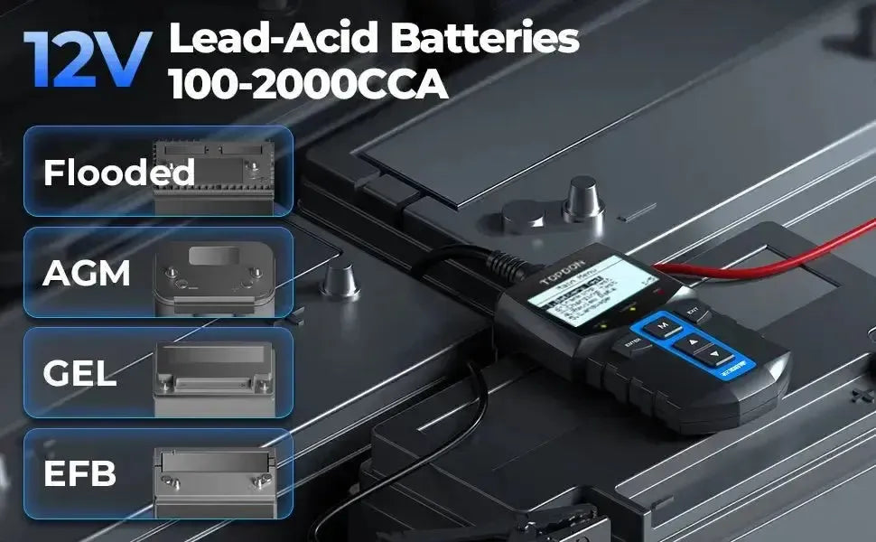 Topdon BT100W | Probador de baterías