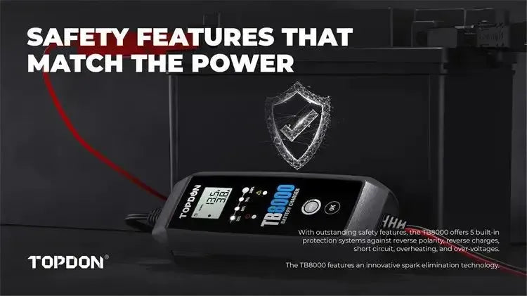 Topdon TB8000 | Cargador de mantenimiento
