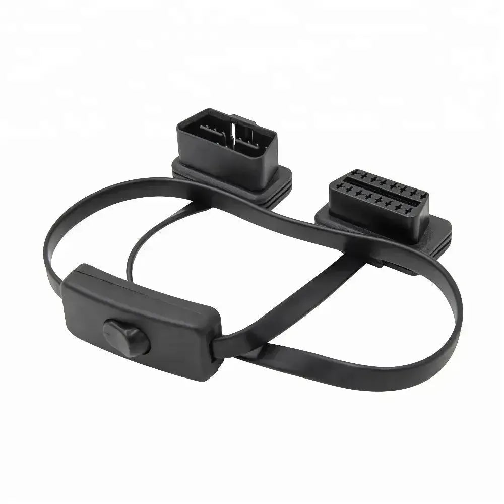 Universal (A0055) | Cable de extensión plano OBD2 de 16 pines con interruptor (60 cm) | Interfaz