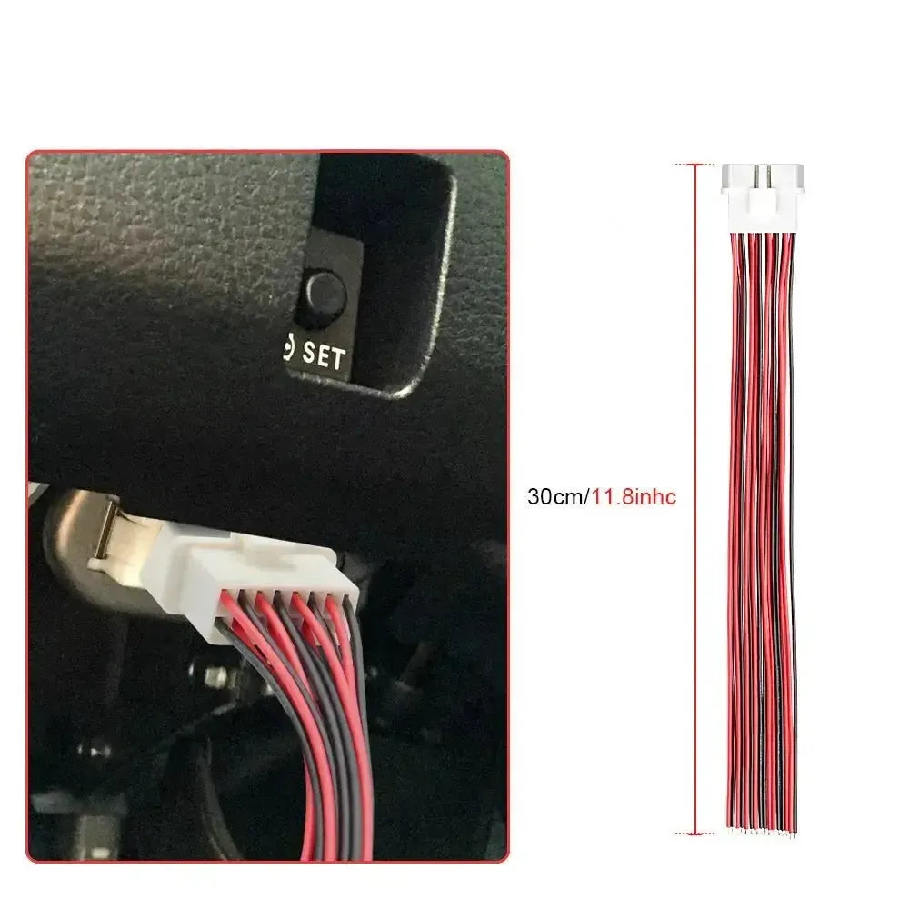 Conector OBD2 universal de 16 pines (macho) con 16 cables abiertos – 30 cm