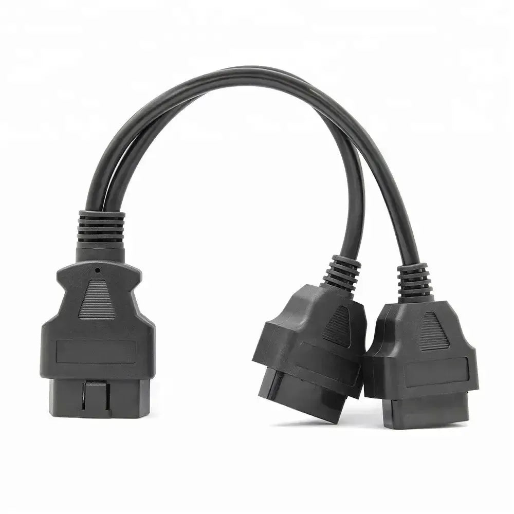 Cable divisor prolongador universal OBD2 de 16 pines, 2 piezas (30 cm)