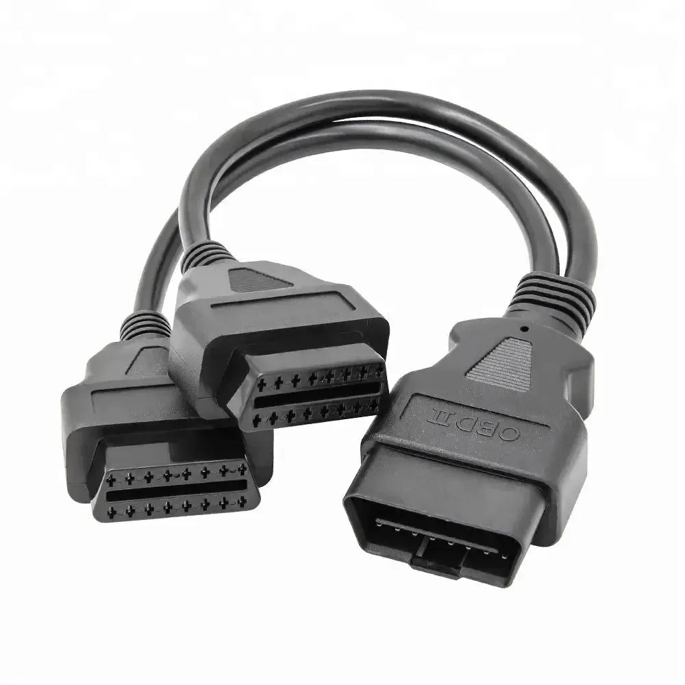 Cable divisor prolongador universal OBD2 de 16 pines, 2 piezas (30 cm)