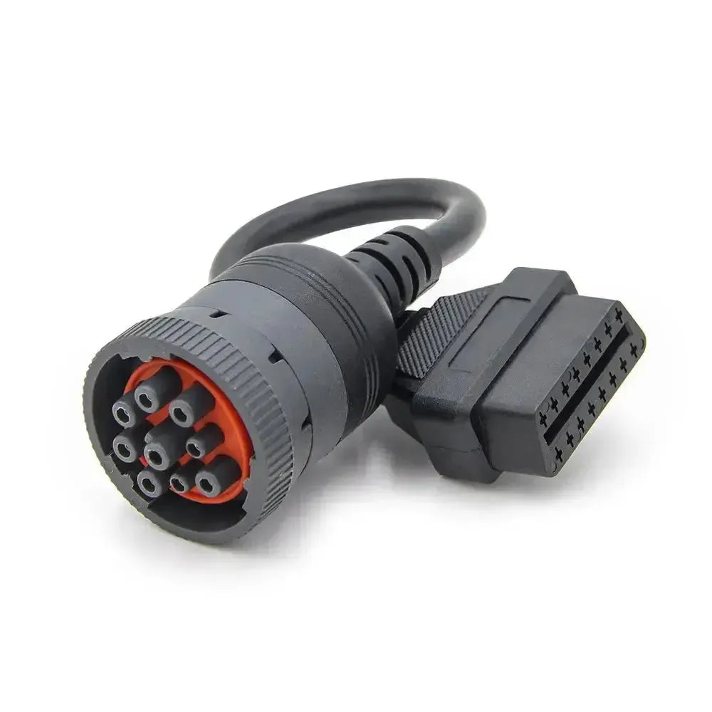 Cable adaptador universal de 9 pines J1939 a 16 pines OBD2 – Vehículo industrial y de trabajo