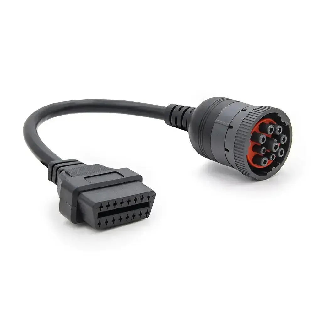 Cable adaptador universal de 9 pines J1939 a 16 pines OBD2 – Vehículo industrial y de trabajo