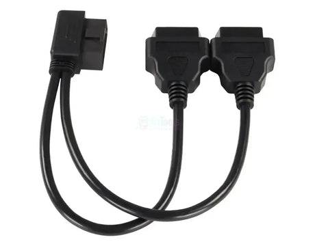 Cable divisor y prolongador universal plano OBD2 de 16 pines, 2 piezas, 30 cm