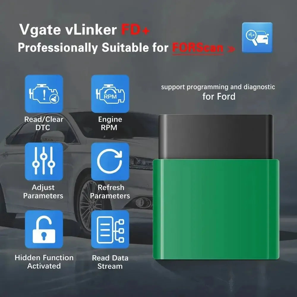 Vgate vLinker FD+ | Interfaz ELM327 (Bluetooth 4.0)