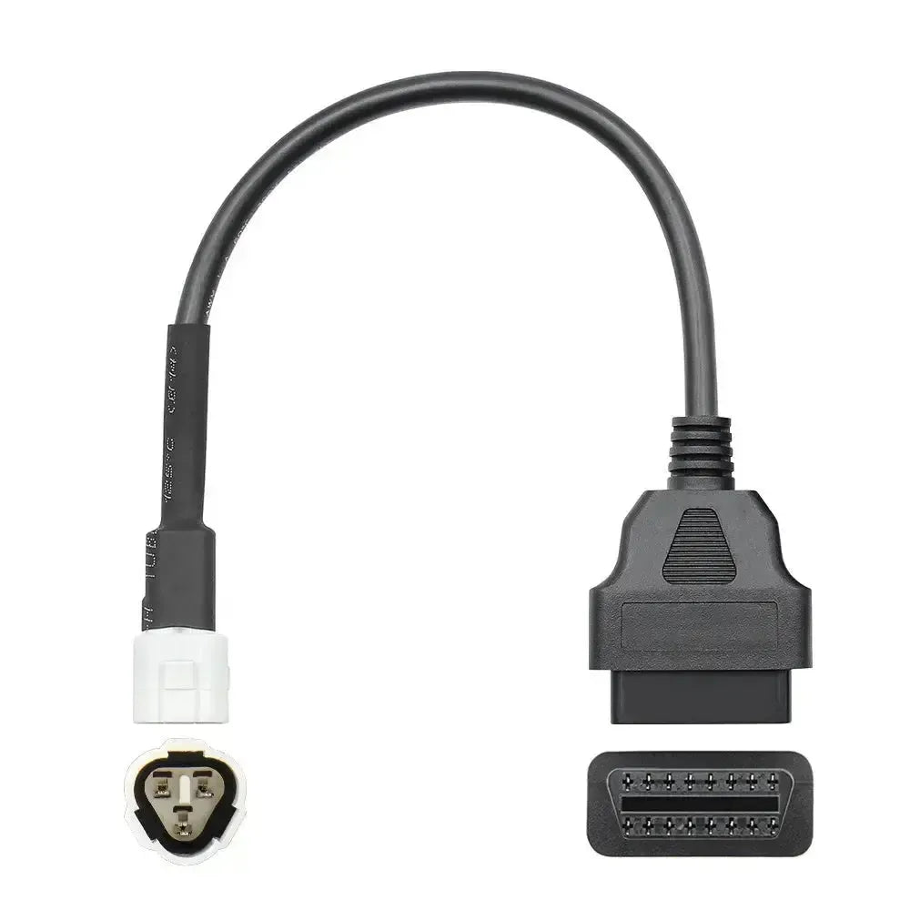 Yamaha cable adaptador de 3 pines a 16 pines OBD2 – Motocicleta