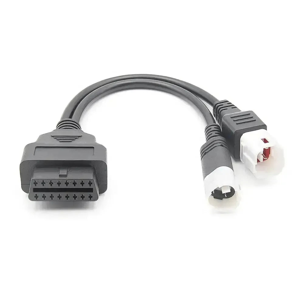 Yamaha cable adaptador de 3+4 pines a 16 pines OBD2 – Motocicleta