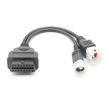 Yamaha cable adaptador de 3+4 pines a 16 pines OBD2 – Motocicleta