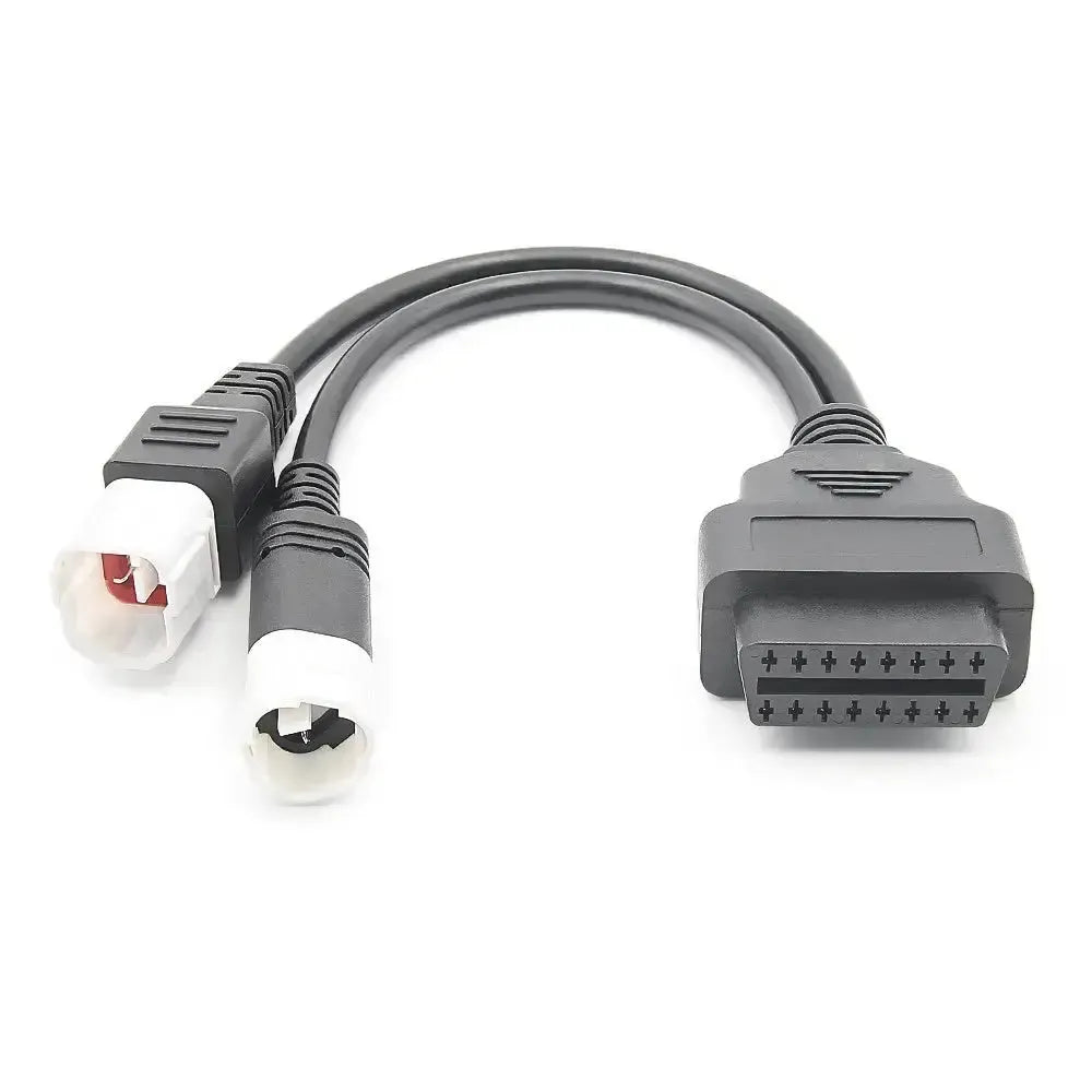 Yamaha cable adaptador de 3+4 pines a 16 pines OBD2 – Motocicleta