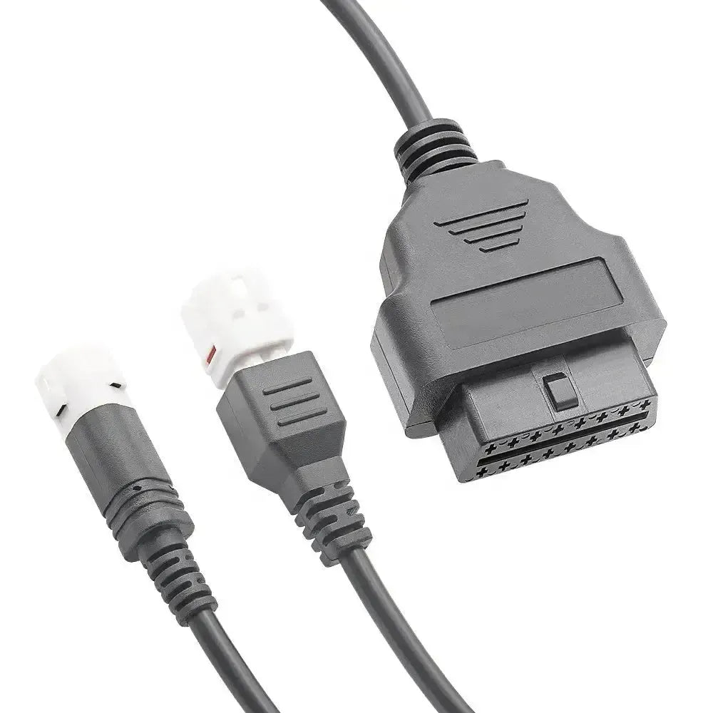 Yamaha cable adaptador de 3+4 pines a 16 pines OBD2 – Motocicleta
