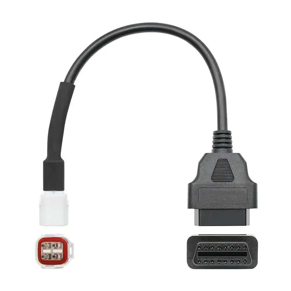 Yamaha cable adaptador de 4 pines a 16 pines OBD2 – Motocicleta
